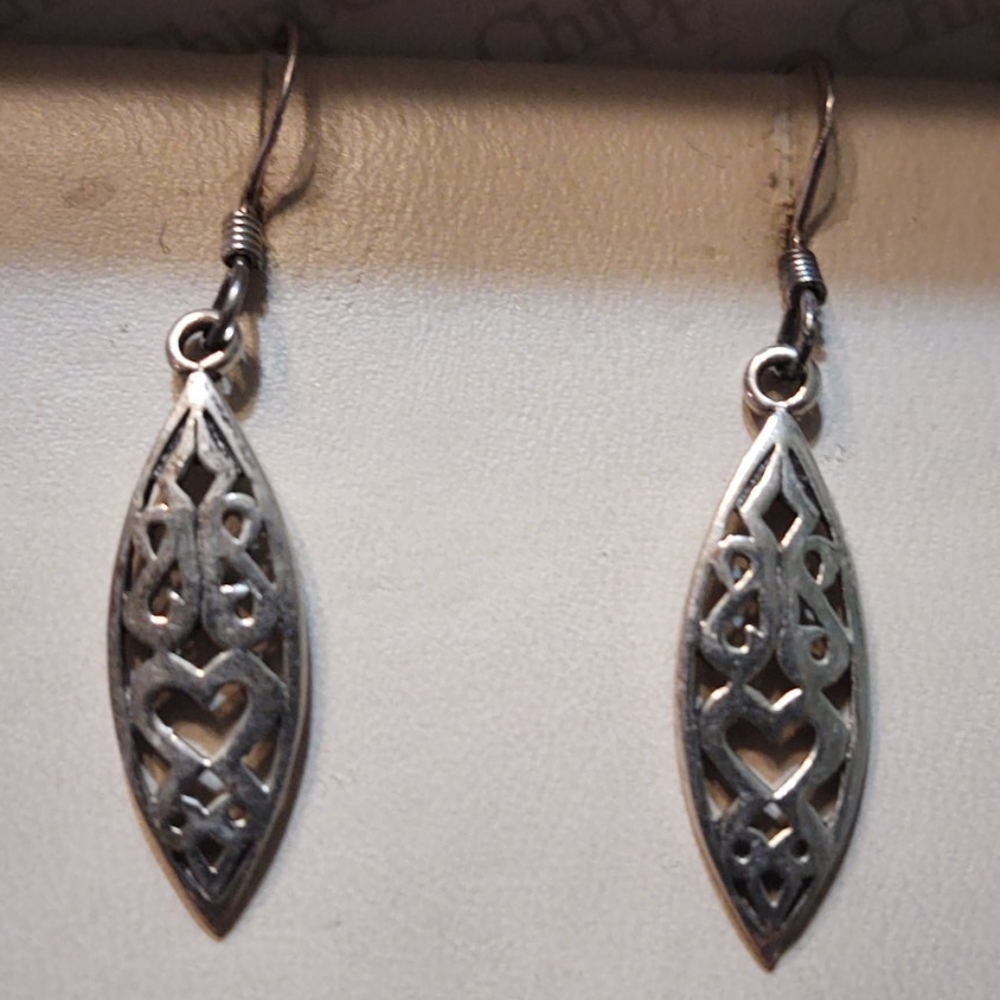Artistic French Wire Sterling Silver Earrings